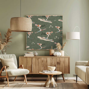 Tablou canvas „Winter Sports   Retro Vintage Ski” de Susana Costa