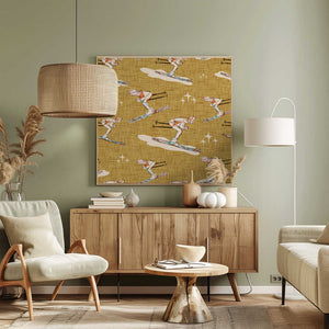Tablou canvas „Winter Sports   Retro Vintage Ski” de Susana Costa