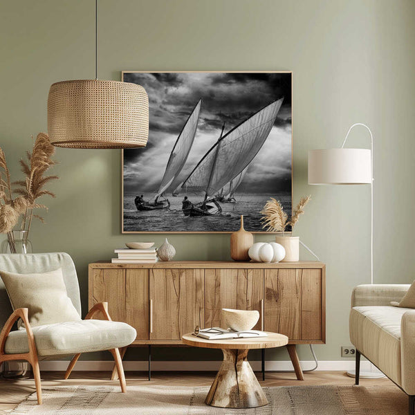 Tablou canvas „Sailboats and Light” de Angel Villalba