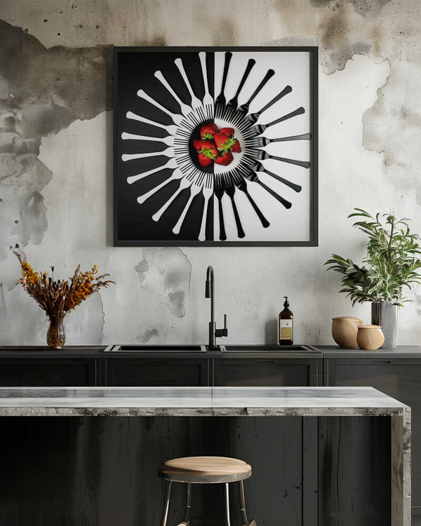 Tablou înramat „Strawberry Designs” de Mike Melnotte