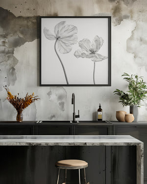 Tablou înramat „Same tulip : front- and backview” de Lotte Grønkjær