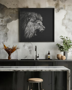 Tablou înramat „Roaring Lion #2” de Christian Meermann