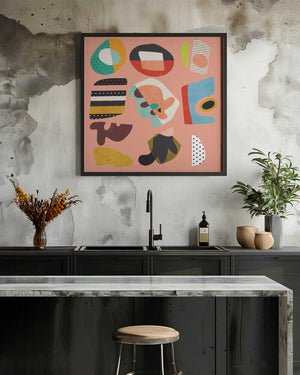 Tablou înramat „Minimal Shapes Bunte2” de Ana Rut Bre