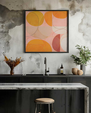 Tablou înramat „Mid Century Curry Yellow Blush Spring” de Ana Rut Bre
