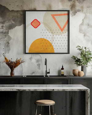 Tablou înramat „Mid Bauhaus Geometry 3” de Ana Rut Bre