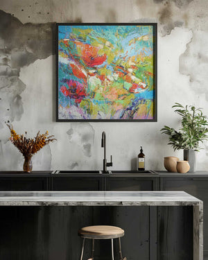 Tablou înramat „Floral Harmony Burst” de Dorothy Fagan