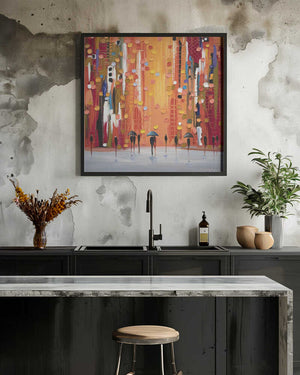 Tablou înramat „Hot Rainy Sunset” de Ekaterina Ermilkina
