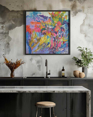 Tablou înramat „Expressionist Colorful Abstract” de Dorothy Fagan