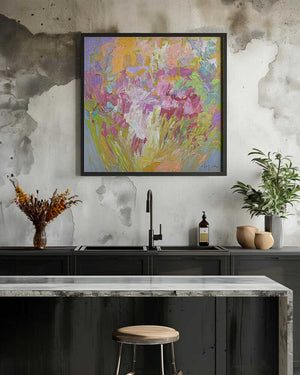 Tablou înramat „Brushstrokes Colorful Palette” de Dorothy Fagan