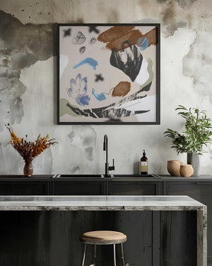 Tablou înramat „Mixed media abstract composition” de Little Dean