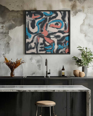 Tablou înramat „Ink and oil abstract” de Little Dean