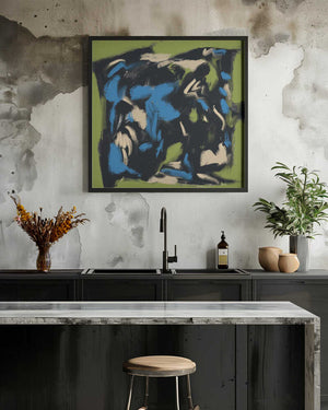 Tablou înramat „Ink and oil abstract 03” de Little Dean