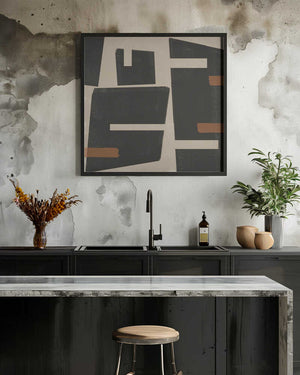 Tablou înramat „Geometric Echoes” de THE MIUUS STUDIO