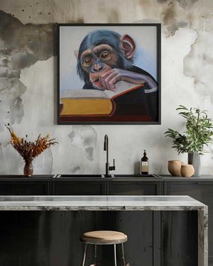 Tablou înramat „Curious Scholar” de Violeta Vollmer