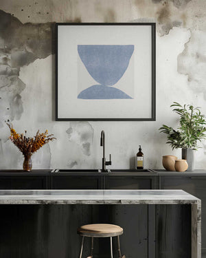 Tablou înramat „Blue Symmetry” de THE MIUUS STUDIO