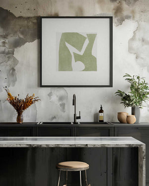 Tablou înramat „Green Geometric Harmony” de THE MIUUS STUDIO