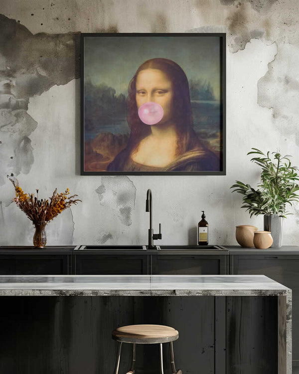 Tablou înramat „Mona Lisa Bubble Gum” de Taudalpoi