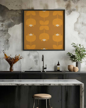 Tablou înramat „Retro Tulip Illustration” de Dina Dankers