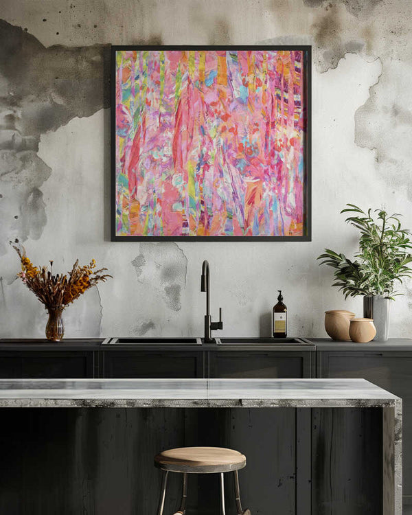 Tablou înramat „Repeatpattern Hotpinkgoddess Vibrant2” de Dorothy Fagan