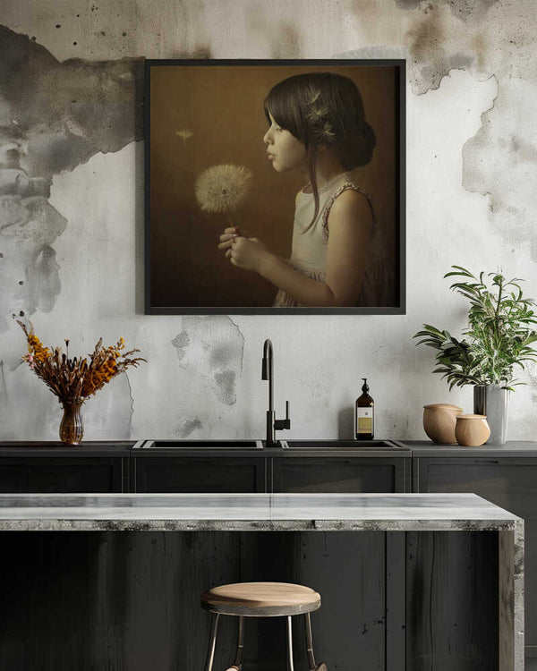 Tablou înramat „A Dandelion Poem” de Svetlana Bekyarova