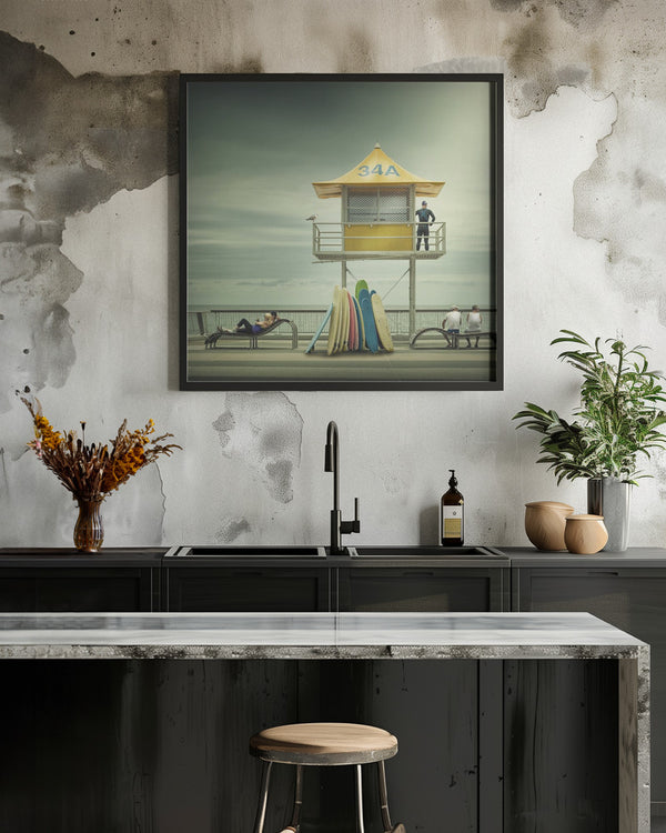 Tablou înramat „The life guard” de Adrian Donoghue