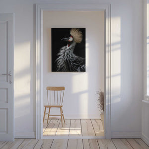 Tablou canvas „Crowned crane's portrait” de Eiji Itoyama
