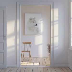 Tablou canvas „Portrait of an Arctic Wolf” de Jim Cumming