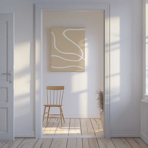 Tablou canvas „Beige Lines 01” de Pictufy Studio