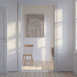 Tablou canvas „Arch_one way_003_white” de Pictufy Studio II