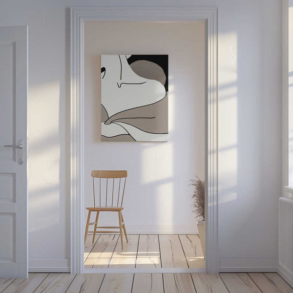 Tablou canvas „matisse_shoulder_vector_002_Black” de Pictufy Studio II