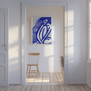 Tablou canvas „Blue Contours” de Treechild