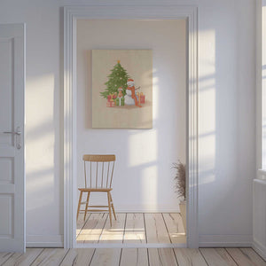 Tablou canvas „Snowman And Cat” de Xuan Thai