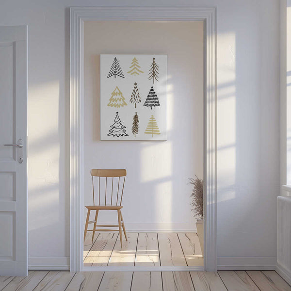 Tablou canvas „Christmas Trees 2” de Kristina N. - SoulArt Shop