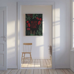 Tablou canvas „Merry everything in black” de Rosana Laiz Blursbyai