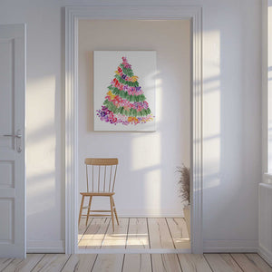 Tablou canvas „Floral watercolor Christmas tree” de Rosana Laiz Blursbyai