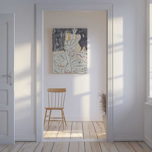 Tablou canvas „The Girl In The Yellow Dress Dark” de Francesco Gulina