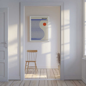 Tablou canvas „Surf's Up Biscuit Blue” de Frances Collett