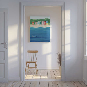 Tablou canvas „Beach Huts” de longwayhome