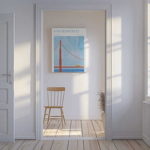 Tablou canvas „San Francisco, Golden Gate Bridge” de longwayhome
