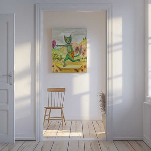 Tablou canvas „Pizza Cat” de Sharyn Bursic
