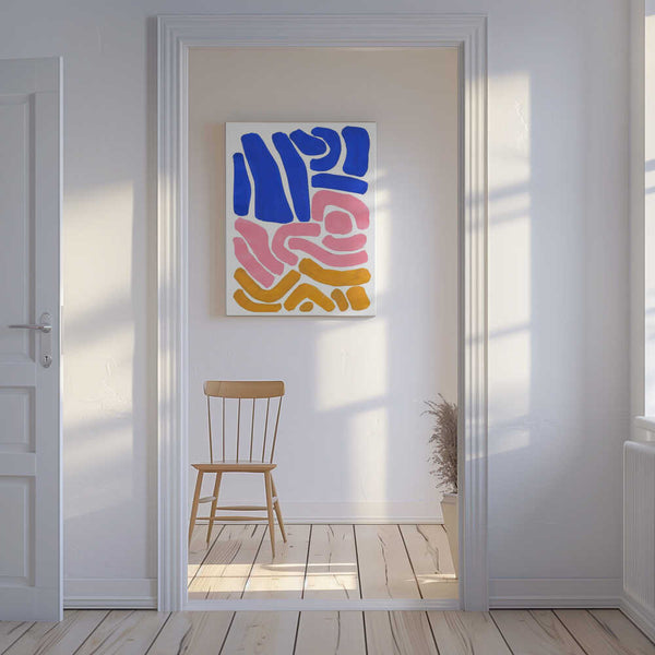 Tablou canvas „Pastel Tribal Maze” de Ejaaz Haniff