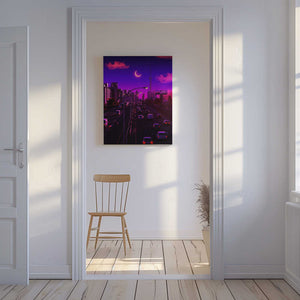 Tablou canvas „Neon Dusk” de Ritvik takkar