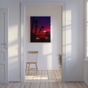 Tablou canvas „Neon Sunset Drive” de Ritvik takkar