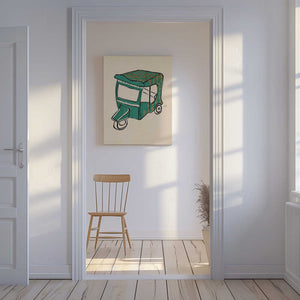 Tablou canvas „Rickshaw  Tuk Tuk  Erum Khalili.png” de Erum Khalili