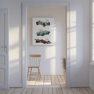 Tablou canvas „Vintage Racecars” de Goed Blauw