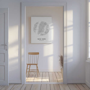 Tablou canvas „Manhattan Roads Map” de THE MIUUS STUDIO