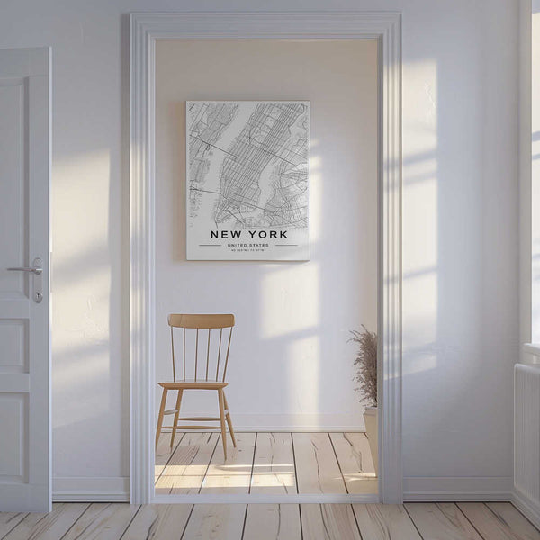 Tablou canvas „New York  Map” de THE MIUUS STUDIO