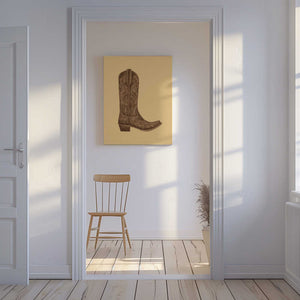Tablou canvas „Brown Cowgirl Boot” de Anyone Can Yeehaw