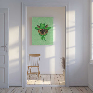 Tablou canvas „Tilly The Cowgirl Tortie Cat” de Anyone Can Yeehaw