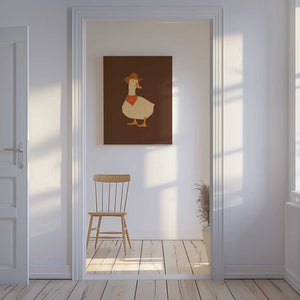 Tablou canvas „Bo the Cowboy Duck” de Anyone Can Yeehaw